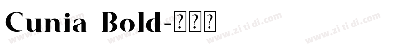 Cunia Bold字体转换